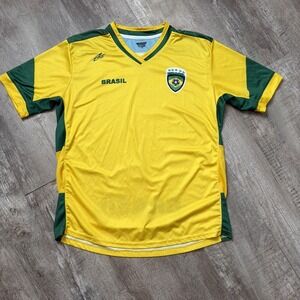 Soccer Jersey Size L Brasil Yellow ARZA Football Shirt